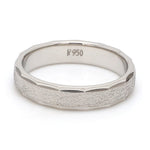 Load image into Gallery viewer, Designer Rough Texture Platinum Band with Cut Edges JL PT 663
