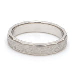 Load image into Gallery viewer, Designer Rough Texture Platinum Band with Cut Edges JL PT 663
