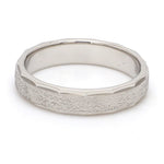 Load image into Gallery viewer, Designer Rough Texture Platinum Band with Cut Edges JL PT 663
