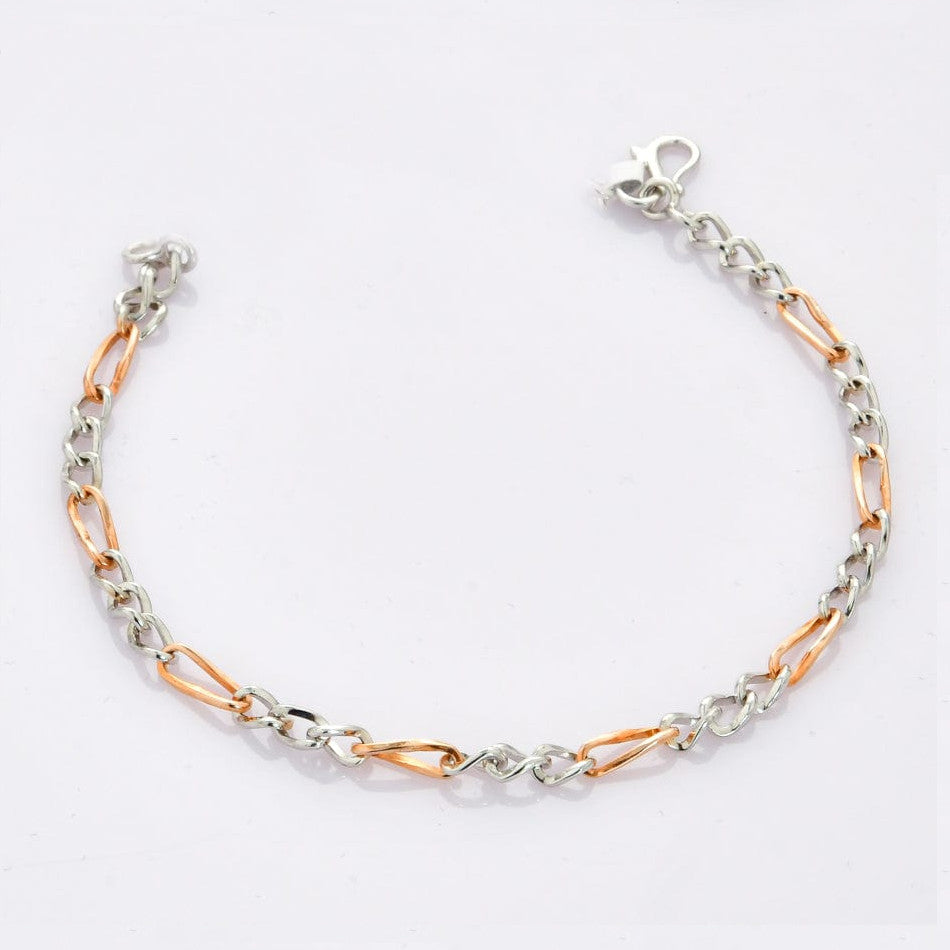 Designer Sachin Bracelet in Platinum & Rose Gold for Men JL PTB 693