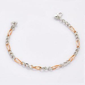 Designer Sachin Bracelet in Platinum & Rose Gold for Men JL PTB 693