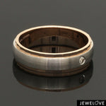 Load image into Gallery viewer, Designer Single Diamond Platinum Love Bands Rose Gold Base JL PT 655
