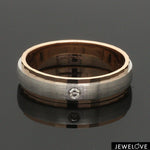 Load image into Gallery viewer, Designer Single Diamond Platinum Love Bands Rose Gold Base JL PT 655
