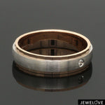 Load image into Gallery viewer, Designer Single Diamond Platinum Love Bands Rose Gold Base JL PT 655
