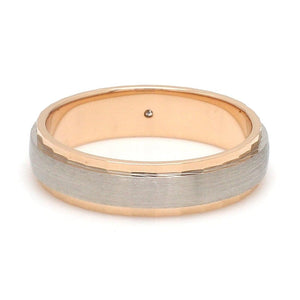 Designer Single Diamond Platinum Love Bands Rose Gold Base JL PT 655