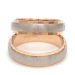 Load image into Gallery viewer, Designer Single Diamond Platinum Love Bands Rose Gold Base JL PT 655
