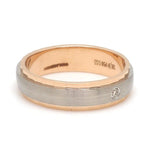 Load image into Gallery viewer, Designer Single Diamond Platinum Love Bands Rose Gold Base JL PT 655
