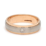 Load image into Gallery viewer, Designer Single Diamond Platinum Love Bands Rose Gold Base JL PT 655
