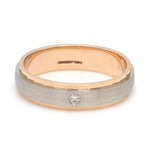 Load image into Gallery viewer, Designer Single Diamond Platinum Love Bands Rose Gold Base JL PT 655
