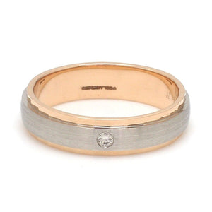 Designer Single Diamond Platinum Love Bands Rose Gold Base JL PT 655