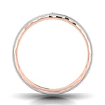 Load image into Gallery viewer, Designer Single Diamond Platinum Love Bands Rose Gold Base JL PT 655
