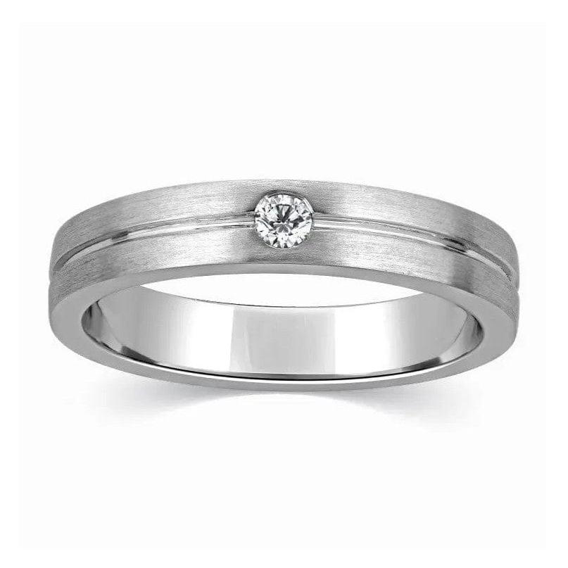 Designer Single Diamond Platinum Ring for Men JL PT 309