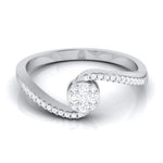 Load image into Gallery viewer, Designer Solitaire-Look Pressure Setting Platinum Ring for Women JL PT LR 83
