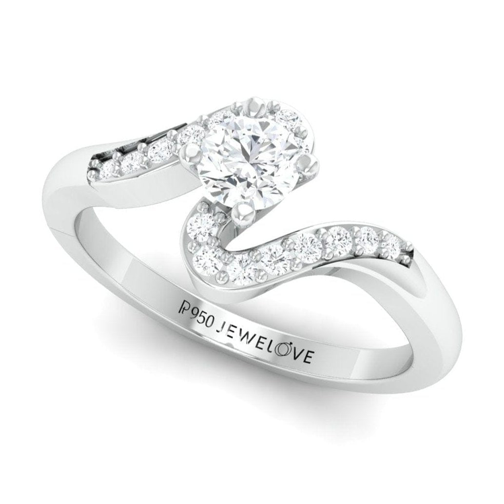 Designer Solitaire Platinum Couple Rings JL PT 583