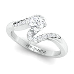 Load image into Gallery viewer, Designer Solitaire Platinum Couple Rings JL PT 583
