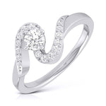 Load image into Gallery viewer, Designer Solitaire Platinum Couple Rings JL PT 583
