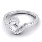 Load image into Gallery viewer, Designer Solitaire Platinum Couple Rings JL PT 583
