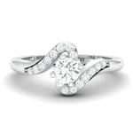 Load image into Gallery viewer, Designer Solitaire Platinum Couple Rings JL PT 583
