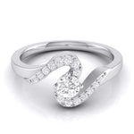 Load image into Gallery viewer, Designer Solitaire Platinum Couple Rings JL PT 583
