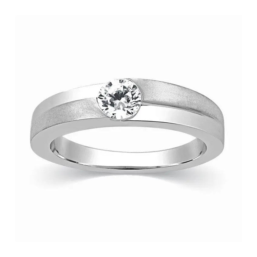 Designer Solitaire Platinum Engagement Ring for Men JL PT 315