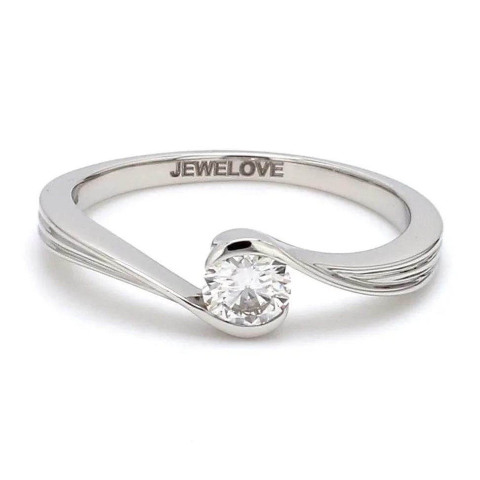 Designer Solitaire Platinum Ring for Women JL PT 314