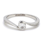 Load image into Gallery viewer, Designer Solitaire Platinum Ring for Women JL PT 314
