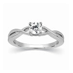 Load image into Gallery viewer, Designer Solitaire Platinum Ring with Twists JL PT 320
