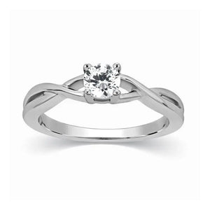 Designer Solitaire Platinum Ring with Twists JL PT 320