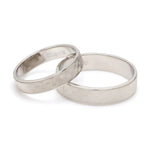 Load image into Gallery viewer, Designer Textured Platinum Couple Rings JL PT 1109
