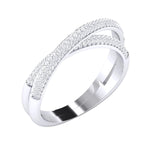 Load image into Gallery viewer, Designer Two Rings Conjoining Platinum Ring with Diamonds for Women JL PT 489
