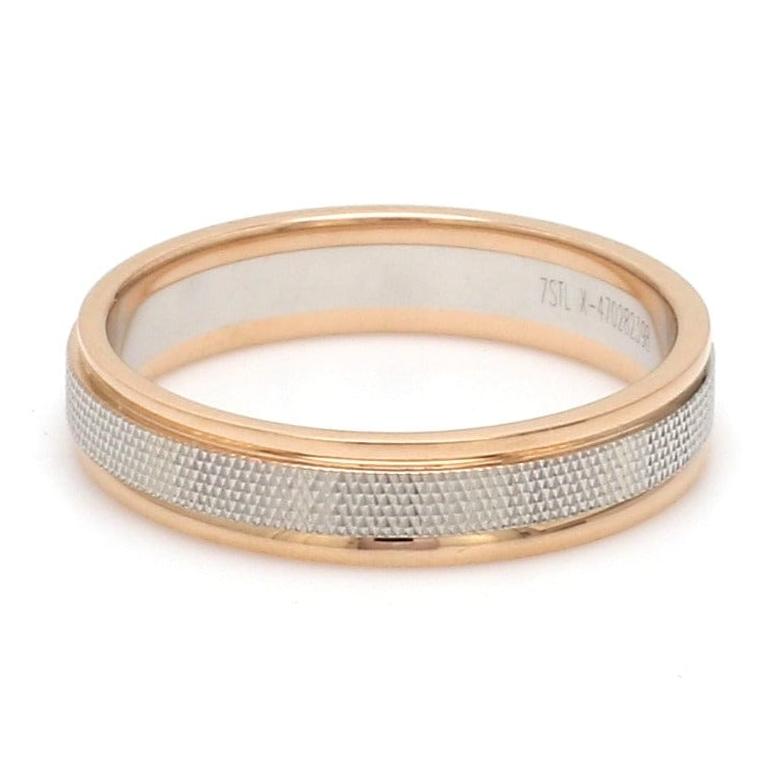 Designer Unisex Platinum & Rose Gold Couple Rings JL PT 1121