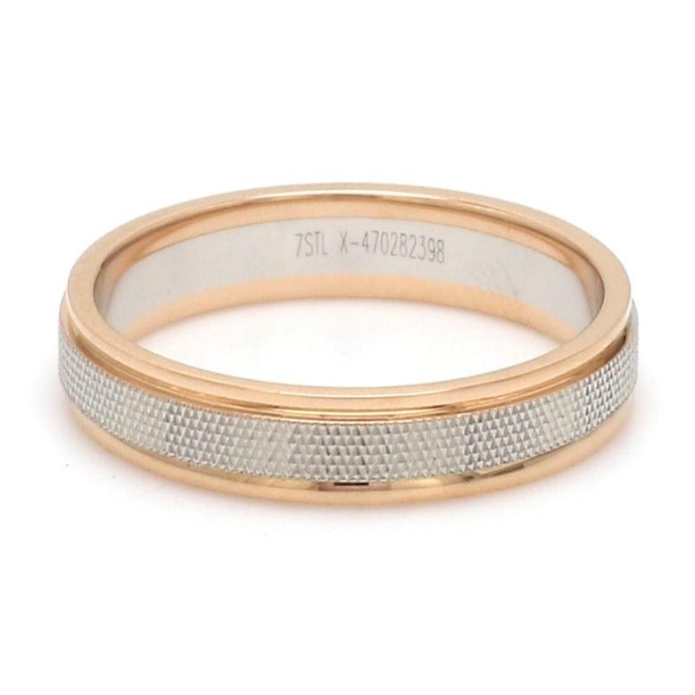 Designer Unisex Platinum & Rose Gold Couple Rings JL PT 1121