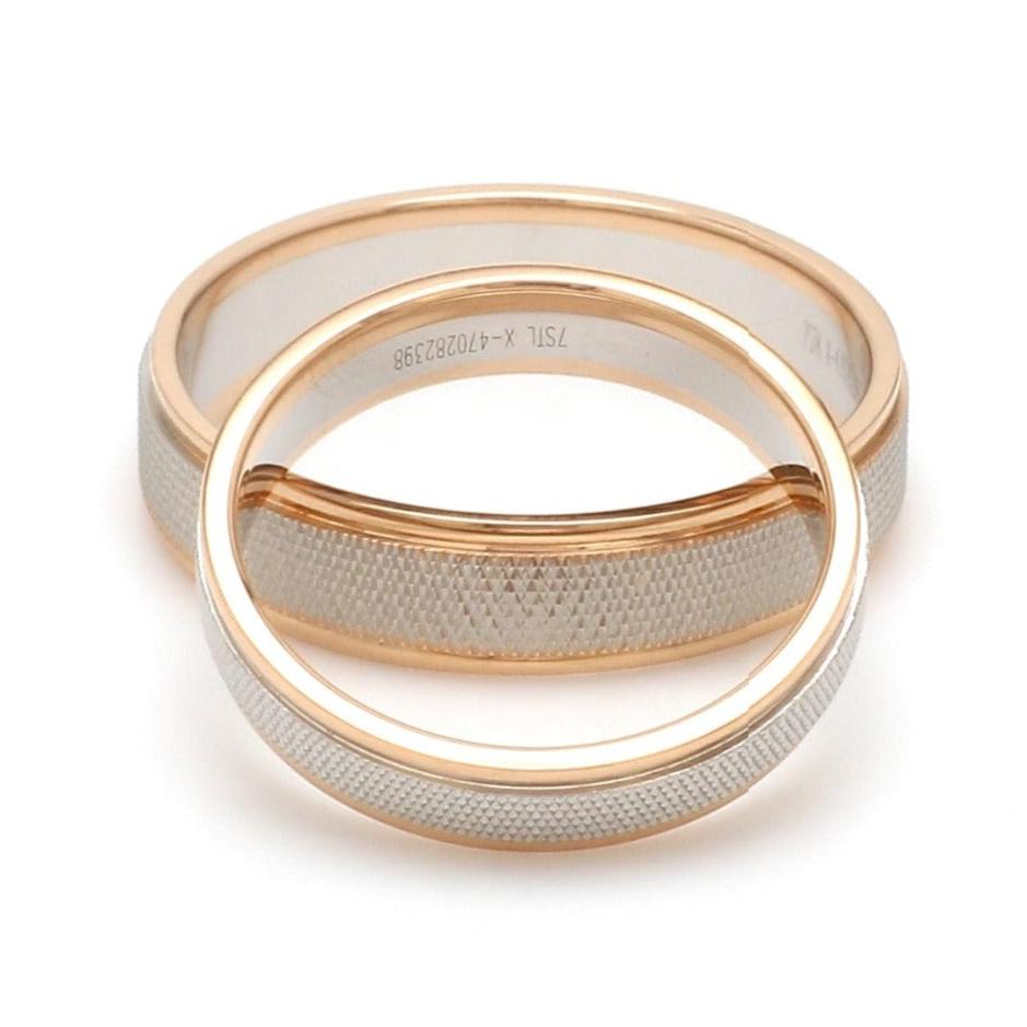 Designer Unisex Platinum & Rose Gold Couple Rings JL PT 1121