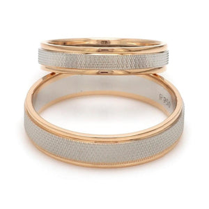 Designer Unisex Platinum & Rose Gold Couple Rings JL PT 1121