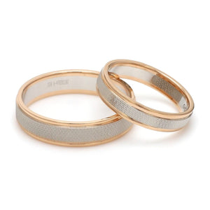 Designer Unisex Platinum & Rose Gold Couple Rings JL PT 1121