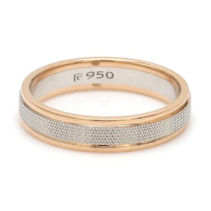 Designer Unisex Platinum & Rose Gold Couple Rings JL PT 1121