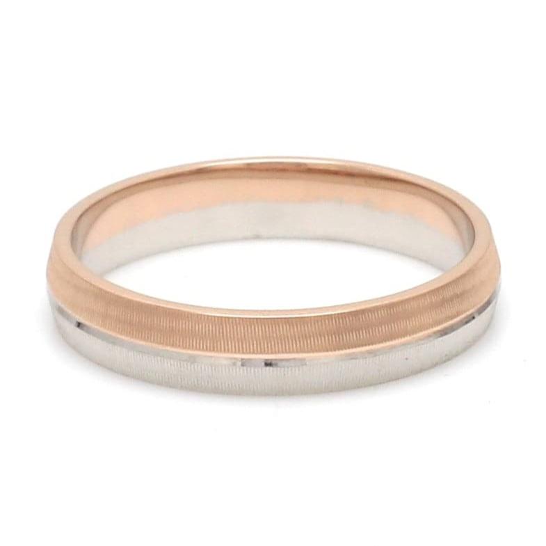 Designer Unisex Platinum & Rose Gold Couple Rings JL PT 1150