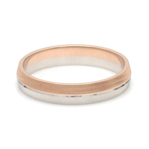 Designer Unisex Platinum & Rose Gold Couple Rings JL PT 1150