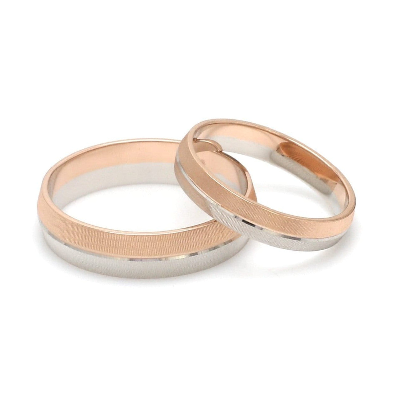 Designer Unisex Platinum & Rose Gold Couple Rings JL PT 1150