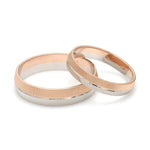 Load image into Gallery viewer, Designer Unisex Platinum &amp; Rose Gold Couple Rings JL PT 1150
