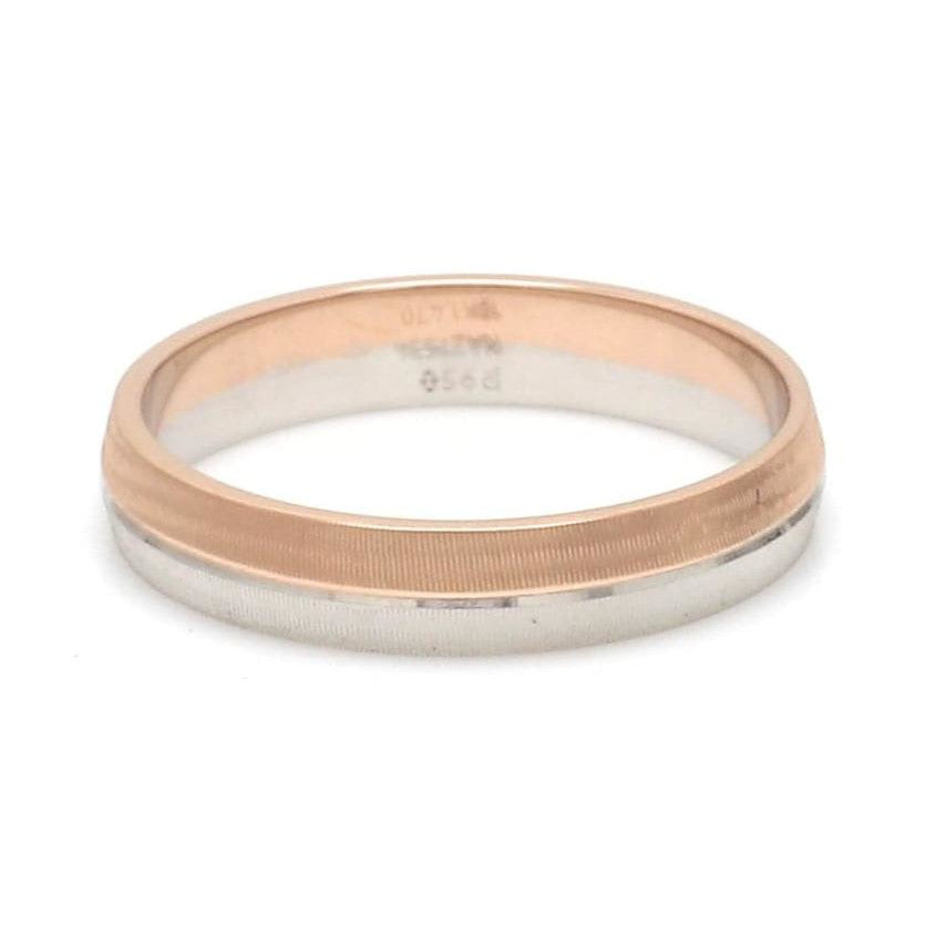 Designer Unisex Platinum & Rose Gold Couple Rings JL PT 1150