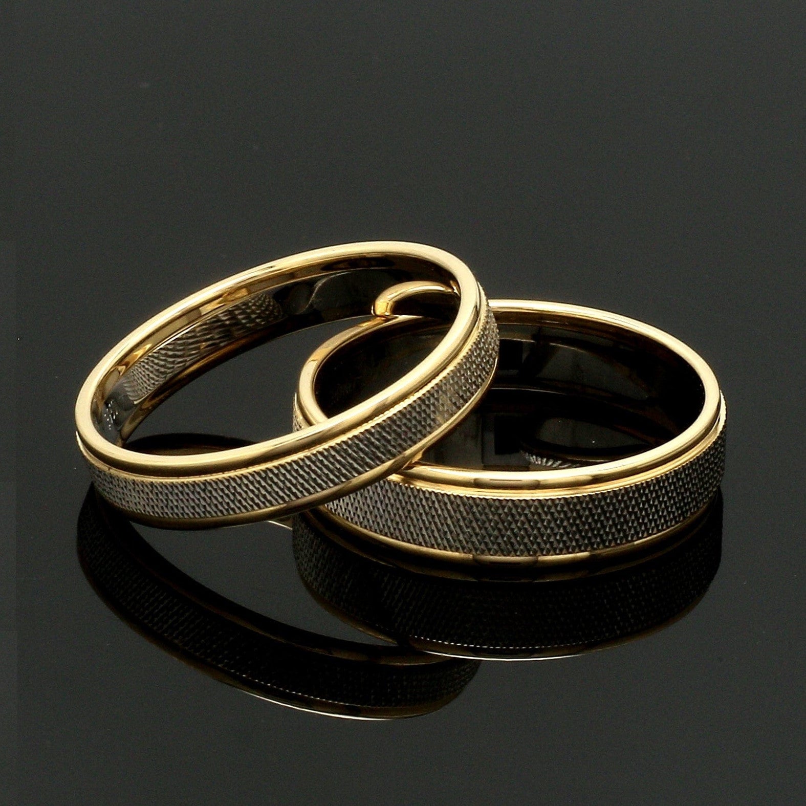 Designer Unisex Platinum & Yellow Gold Couple Rings JL PT 1121-A