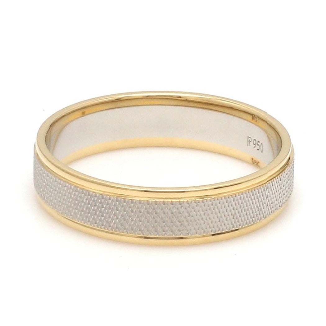 Designer Unisex Platinum & Yellow Gold Couple Rings JL PT 1121-A