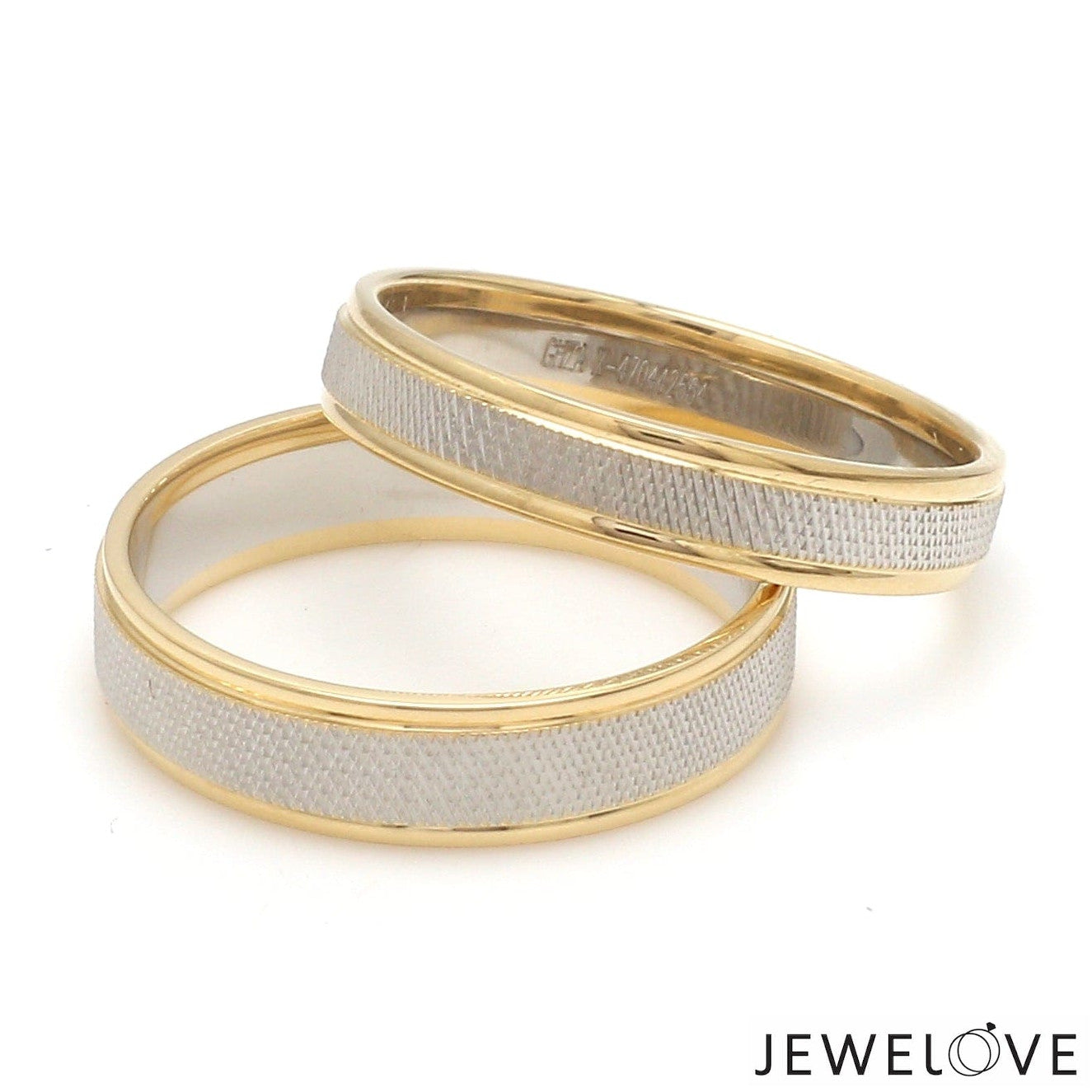 Designer Unisex Platinum & Yellow Gold Couple Rings JL PT 1121-A