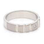 Load image into Gallery viewer, Designers Platinum Love Bands wth Hexagonal Grooves &amp; Diamonds JL PT 427
