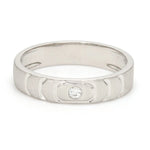 Load image into Gallery viewer, Designers Platinum Love Bands wth Hexagonal Grooves &amp; Diamonds JL PT 427
