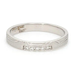 Load image into Gallery viewer, Designers Platinum Love Bands wth Hexagonal Grooves &amp; Diamonds JL PT 427
