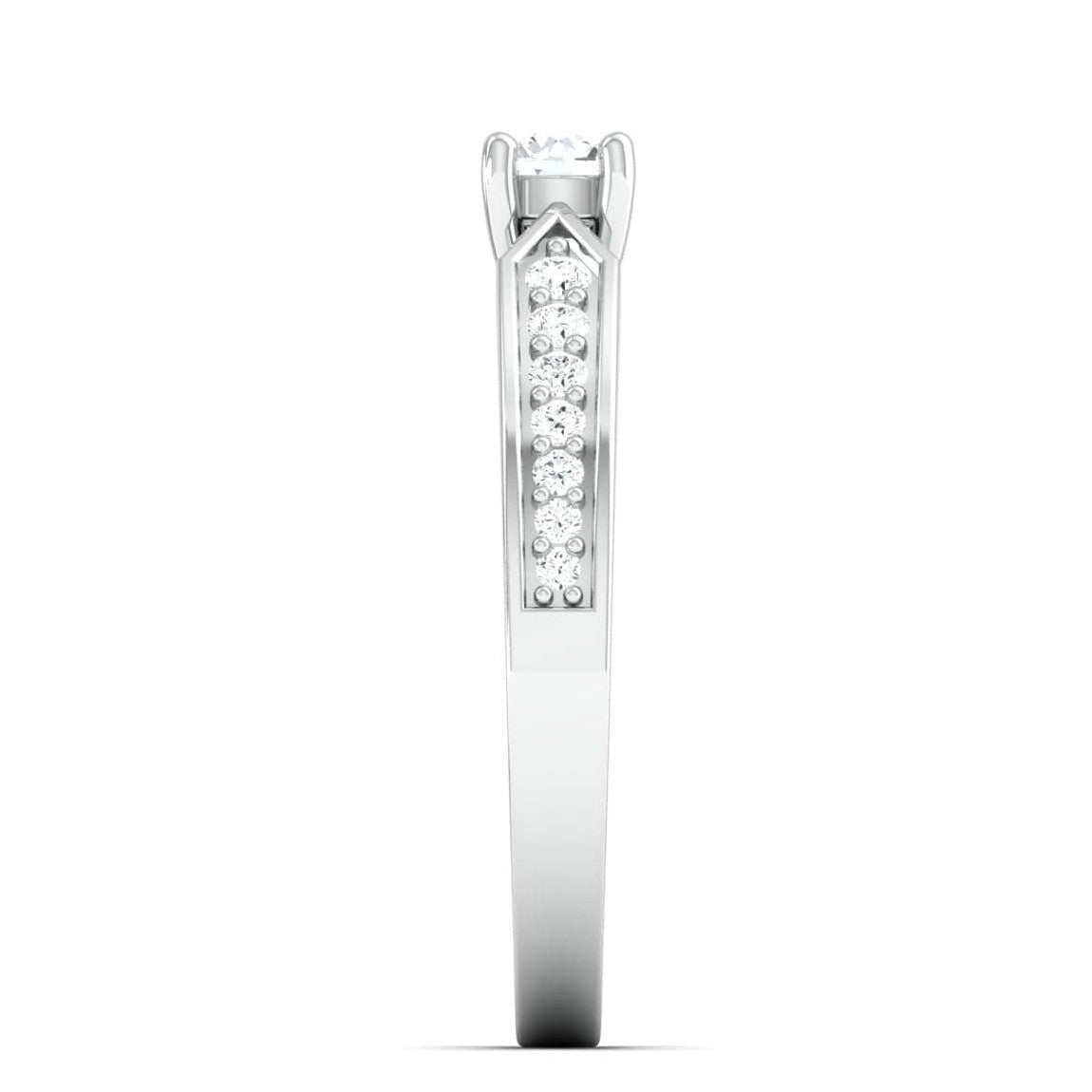 Diamond Accent Platinum Solitaire Mounting JL PT 672-M