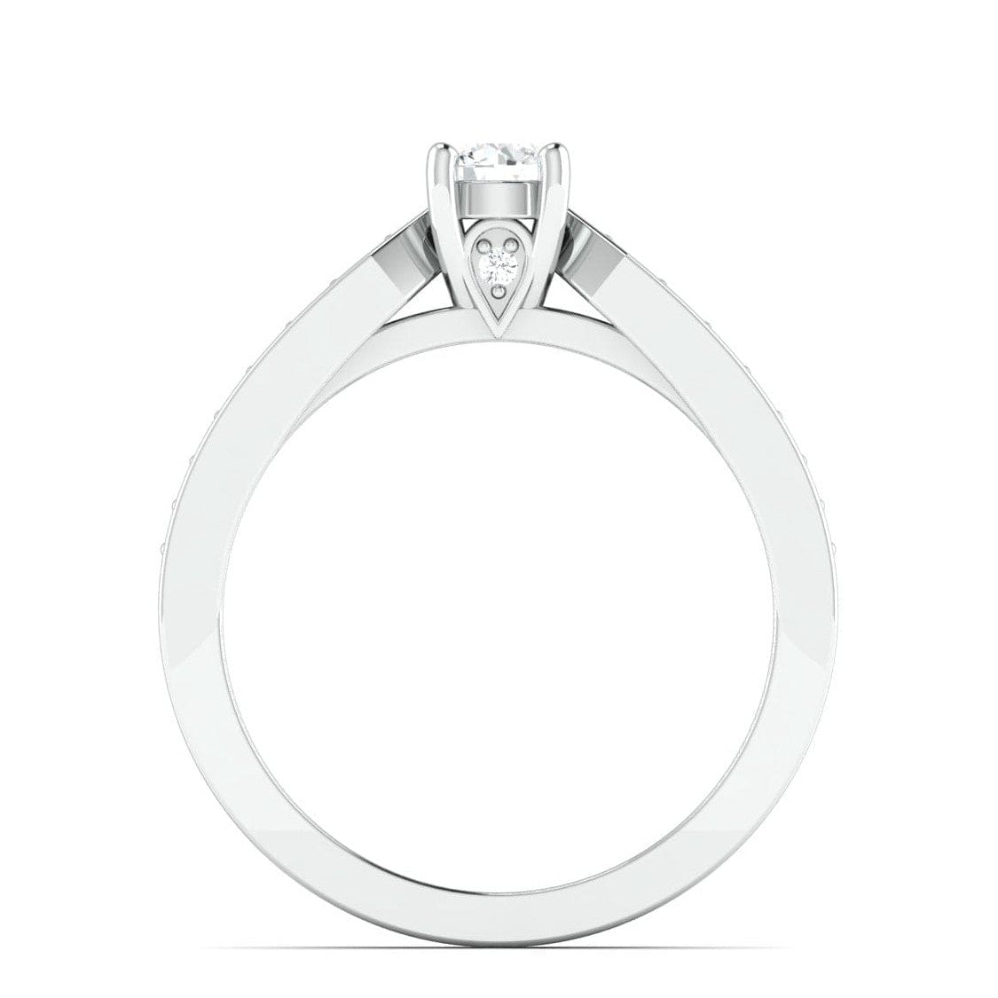 Diamond Accent Platinum Solitaire Mounting JL PT 672-M