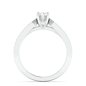 Diamond Accent Platinum Solitaire Mounting JL PT 672-M